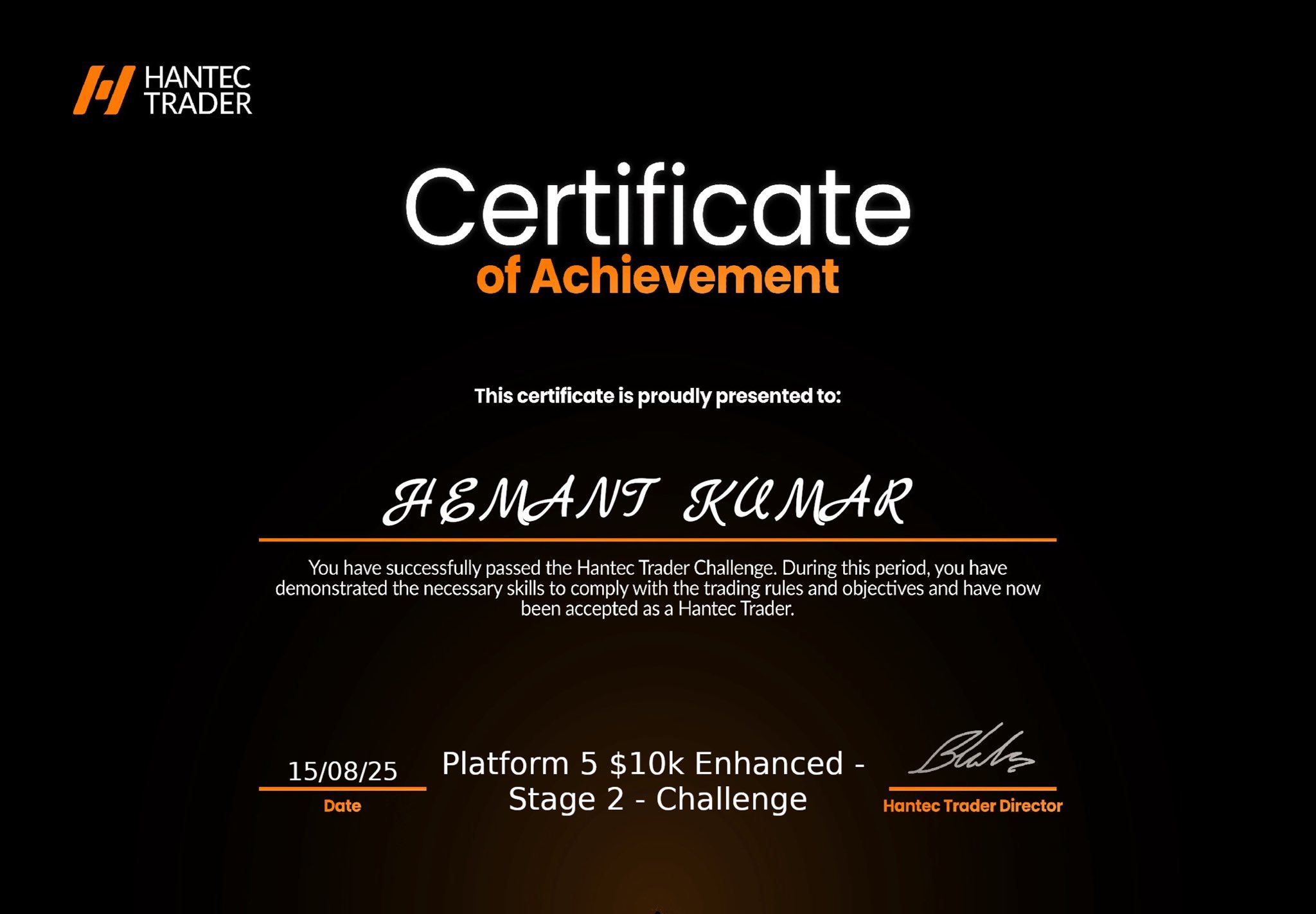 FxCracked Clears a Hantec Trader Prop Firm Account